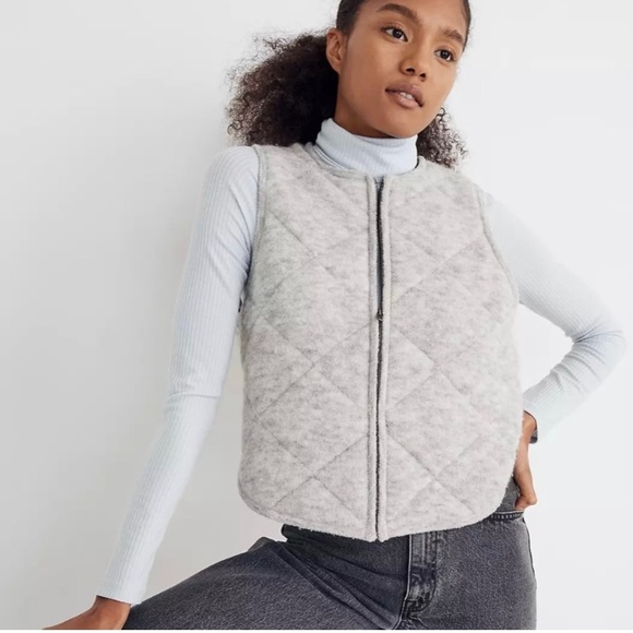 Madewell Quilted Sweater Vest - Picture 1 of 4